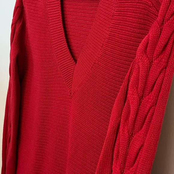 Red Knit Cabi Sweater - Picture 5 of 6